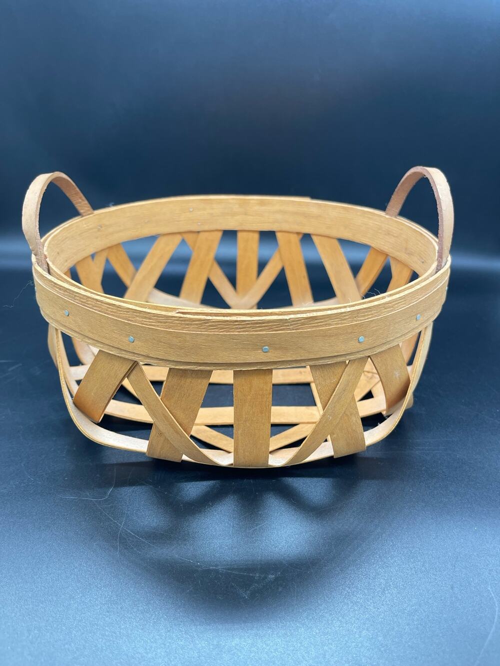 Henn Open Weave Basket with Handles 9.5”